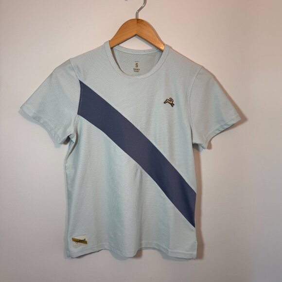 Women's Tracksmith Van Cortlandt Tee in Sky Gray/Stone Grey, Size Small - Picture 3 of 7